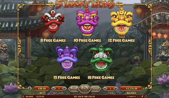 5 Lucky Lions