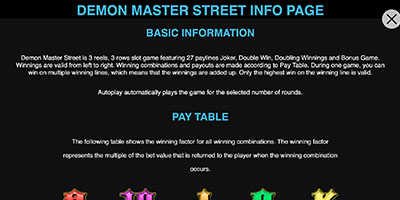Demon Master Street