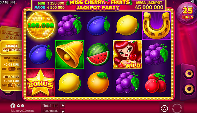 Miss Cherry Fruits Jackpot Party