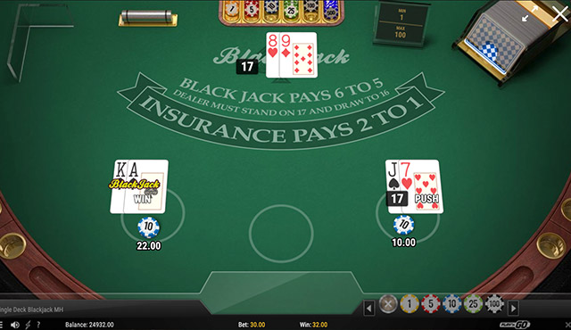 Single Deck Blackjack Multihand