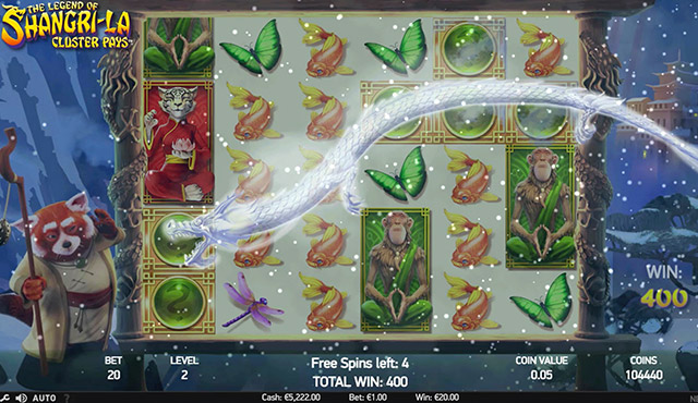 The Legend of Shangri-La: Cluster Pays