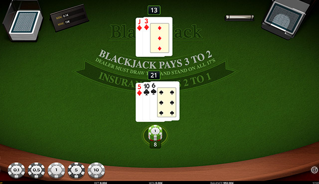 Blackjack Single Hand
