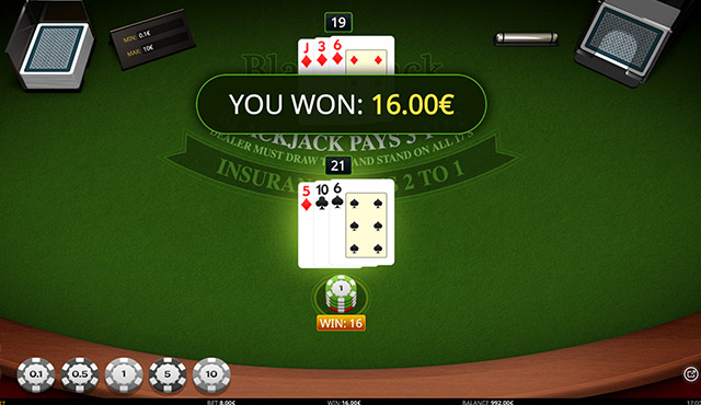 Blackjack Single Hand