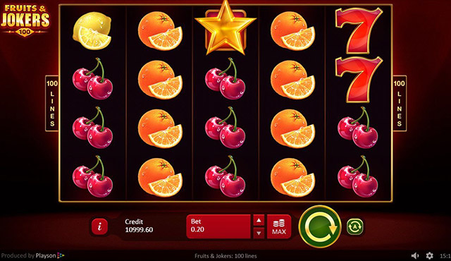 Fruits & Jokers: 100 Lines