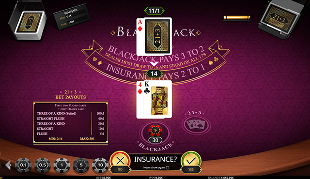 Blackjack 21+3