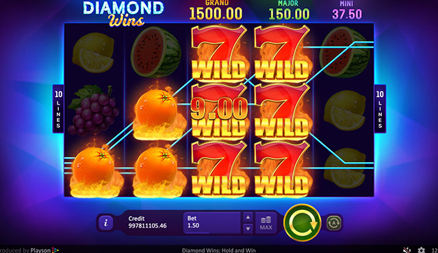Diamond Wins Hold and Win
