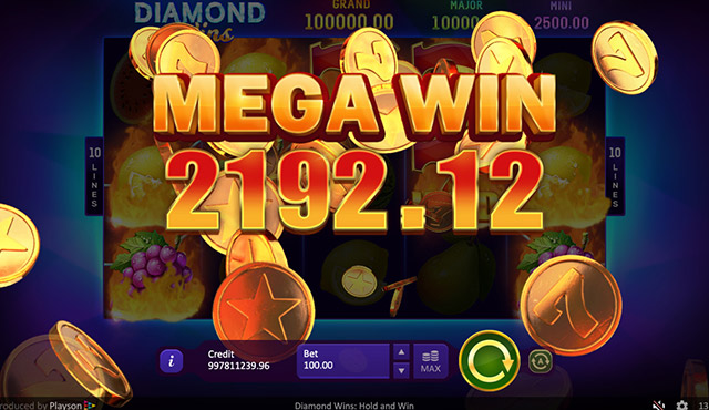 Diamond Wins Hold and Win