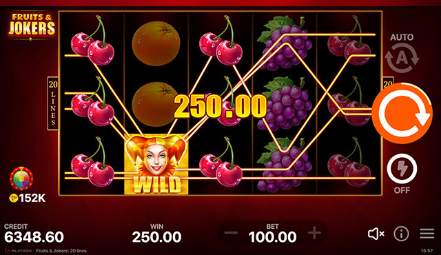 Fruits & Jokers: 20 lines