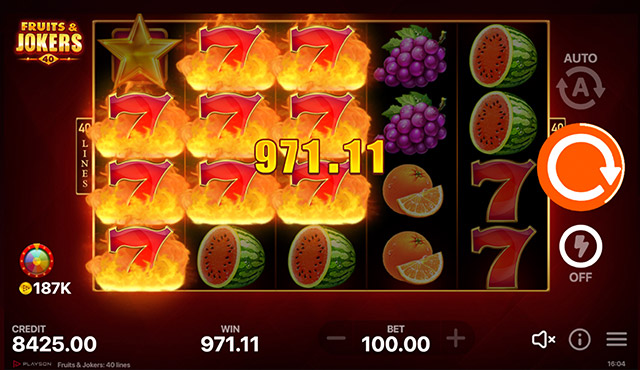 Fruits & Jokers: 40 Lines