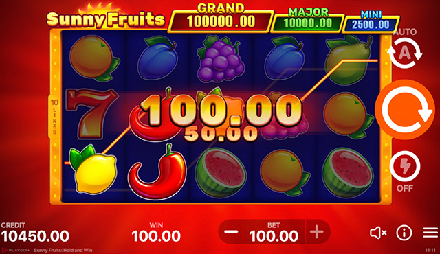 Sunny Fruits: Hold and Win